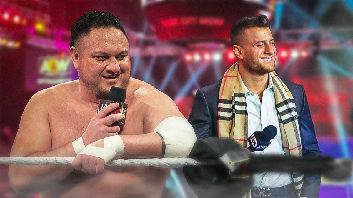 AEW stars Samoa Joe and MJF, who starred in Happy Gilmore 2.