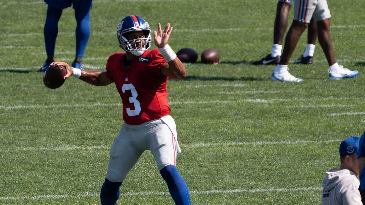 The Giants and Jets participate in a joint practice at the Jets' training facility in Florham Park.