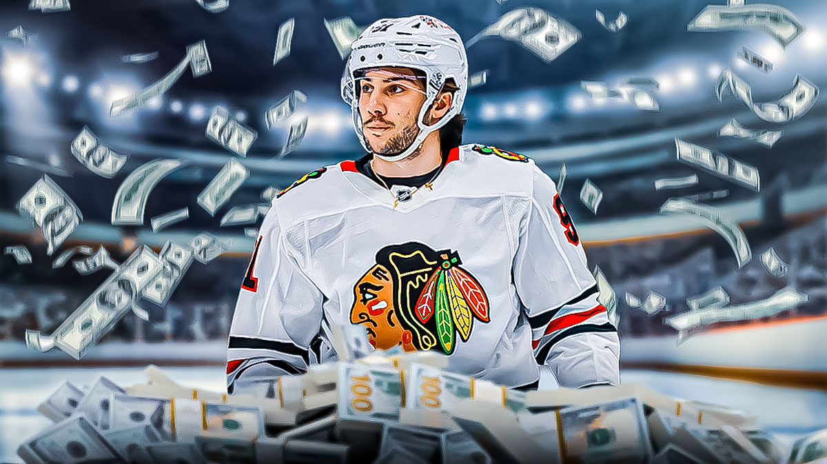 Frank Nazar with moneybags around