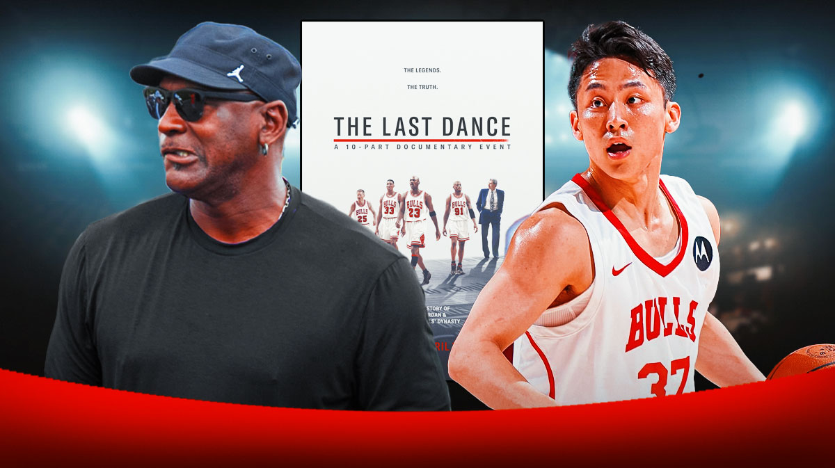 Bulls' Yuki Kawamura, Michael Jordan, Last Dance documentary poster