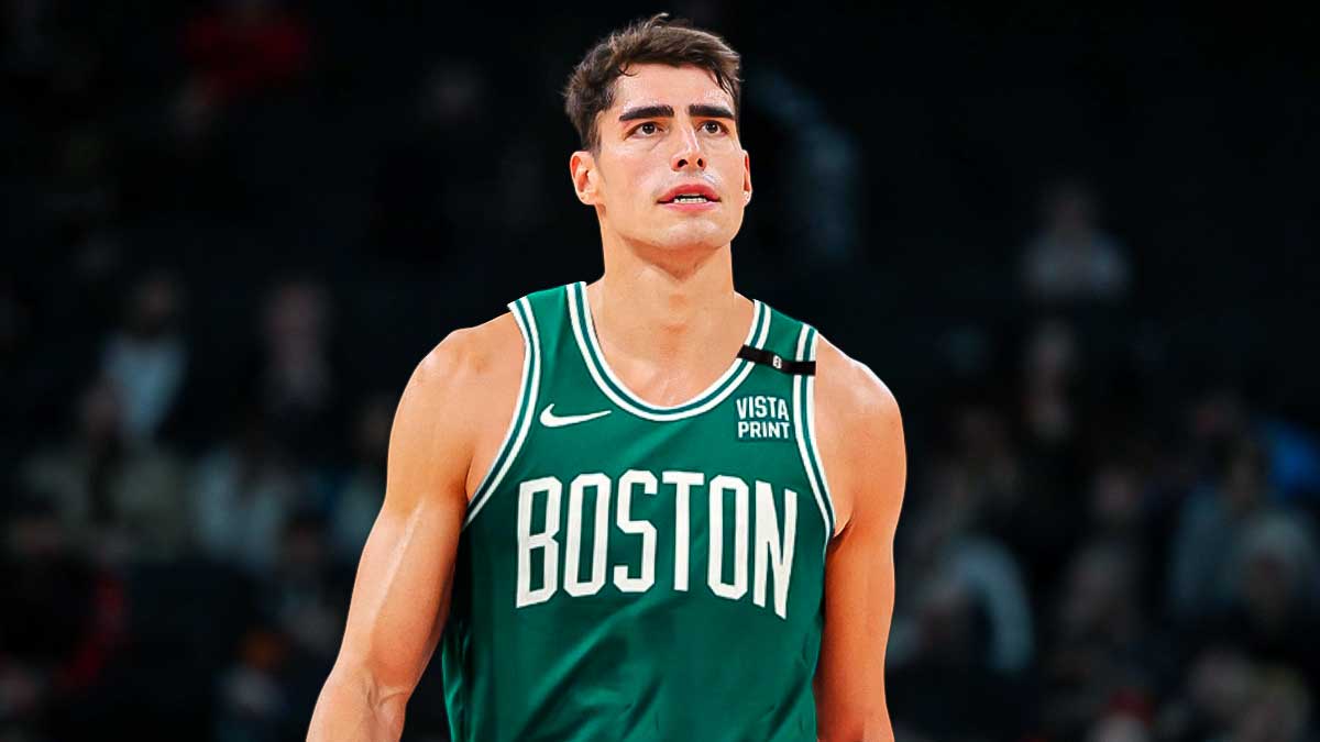 Luka Garza in a Celtics jersey