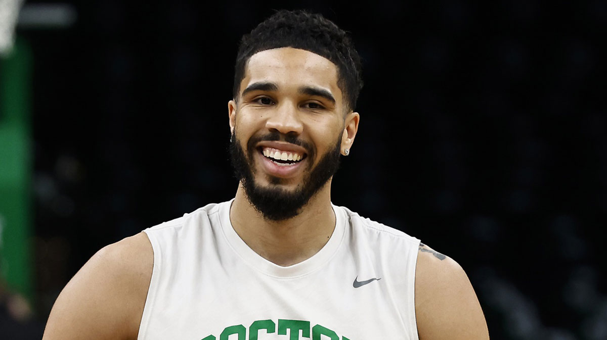 Celtics Jayson Tatum smiling