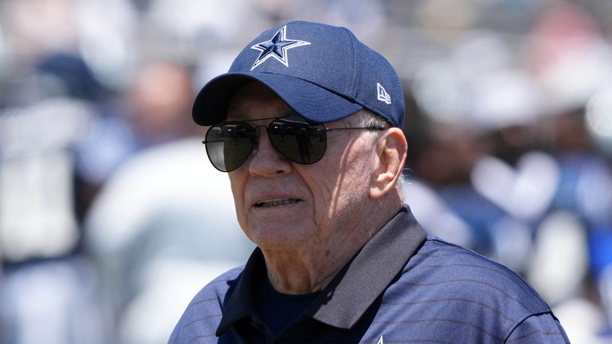 Dallas Cowboys owner Jerry Jones at training camp at the River Ridge Fields.