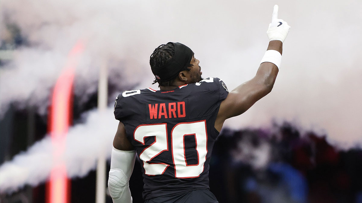 Houston Texans safety Jimmie Ward (20) is introduced before playing against the Tennessee Titans