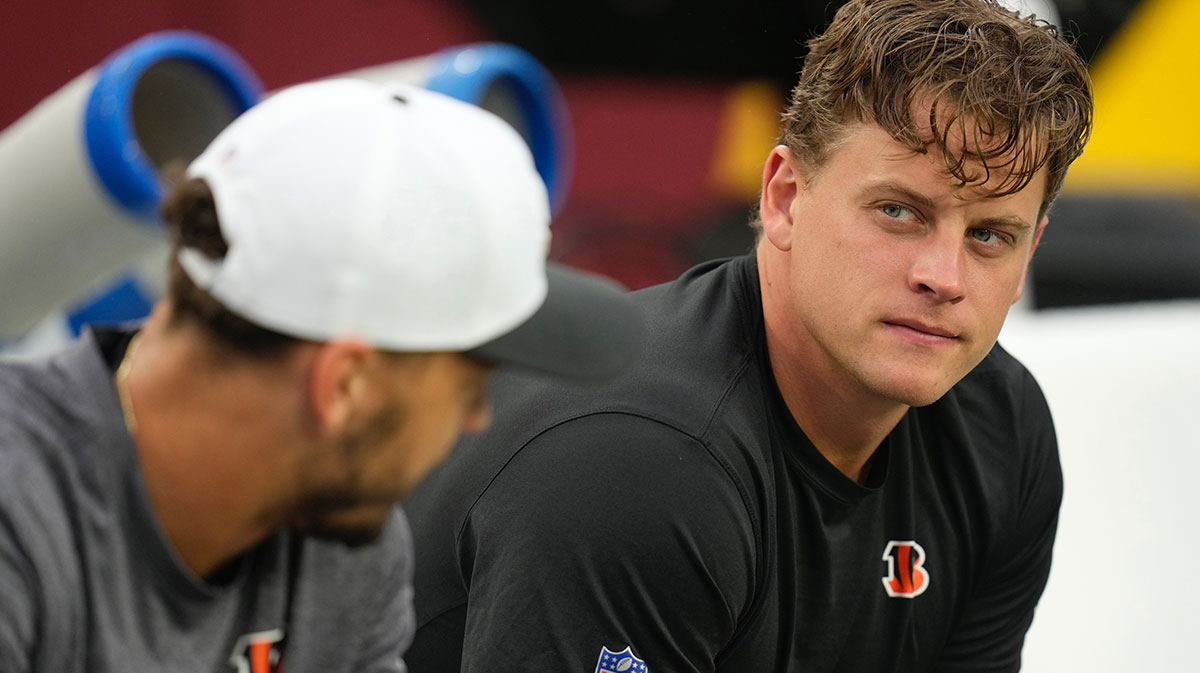 Cincinnati Bengals quarterback Joe Burrow before a preseason game against the Washington Commanders.