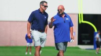 New York Giants general manager and coach Joe Schoen and Brian Daboll, who were featured in the 2024 offseason Hard Knocks from HBO.