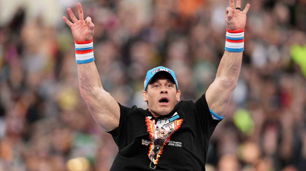 John Cena, whose last WWE match will take place on Peacock in December 2025.
