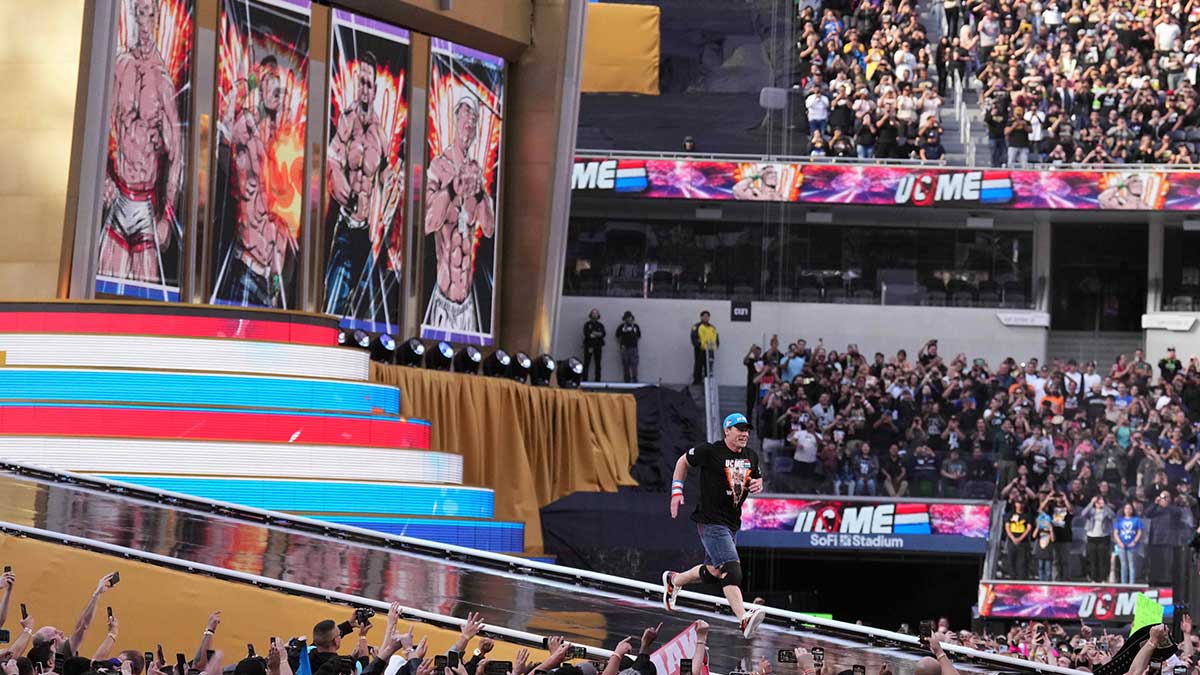 WWE star John Cena, who may encounter the Brussels kid on Friday Night SmackDown in France