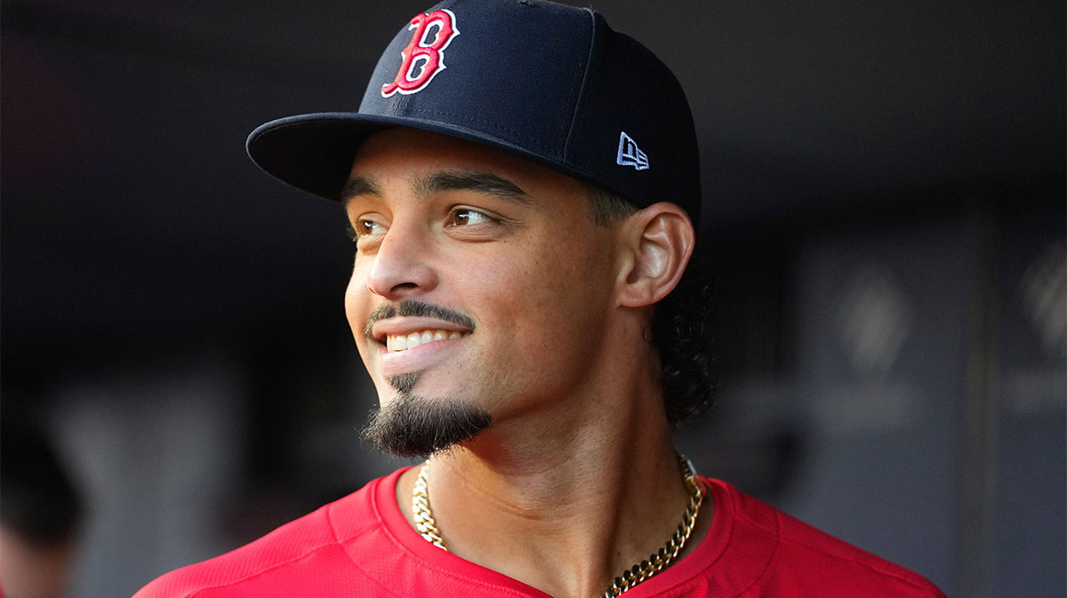 Boston Red Sox pitcher Jordan Hicks (46) prior to the game against the New York Yankees at Yankee Stadium.