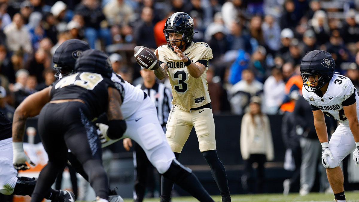 Colorado Buffaloes quarterback Kaidon Salter (3) during the spring game at Folsom Field.