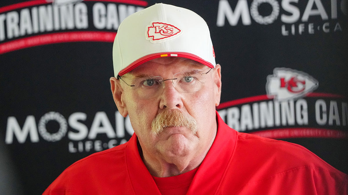Kansas City Chiefs head coach Andy Reid speaks to media after training camp at Missouri Western State University.