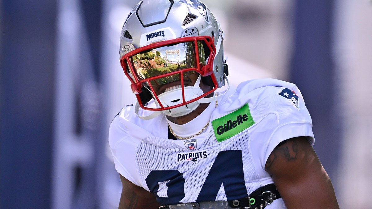 Patriots WR Kendrick Bourne during training camp.