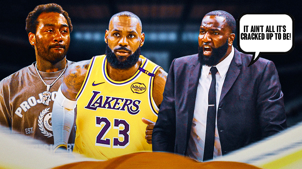 Kendrick Perkins saying "It ain't all it's cracked up to be!" to John Wall and LeBron James