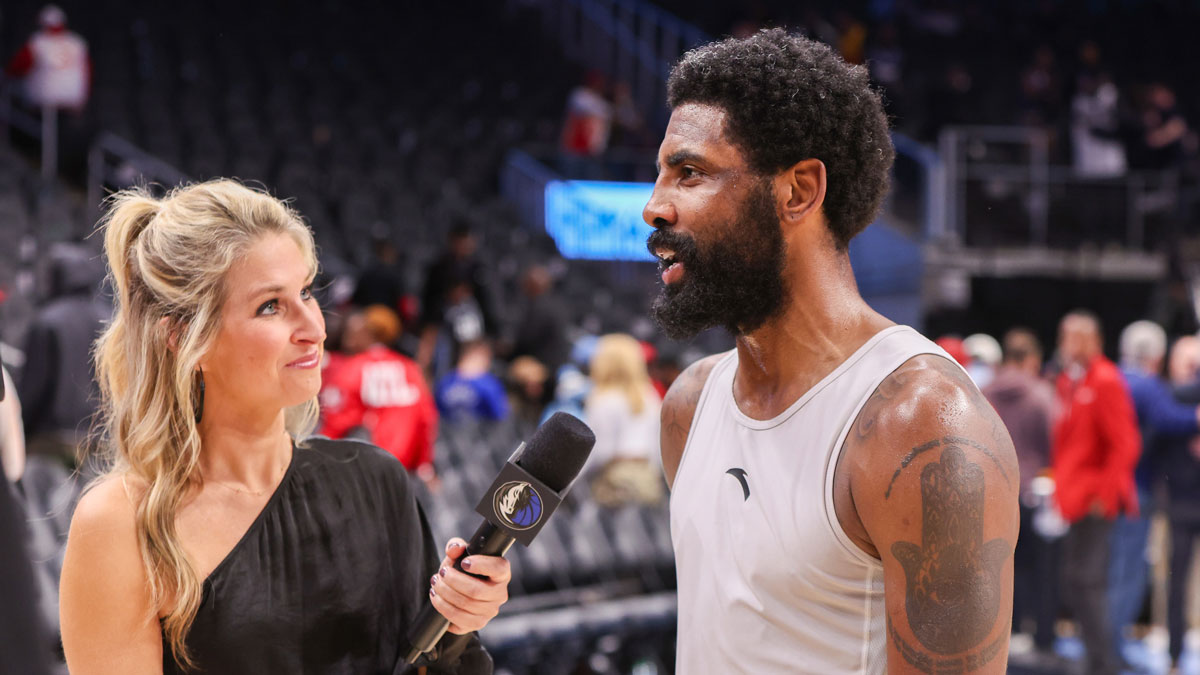 Kyrie Irving gives play-by-play for old interview where reporter asked for ‘quickie’