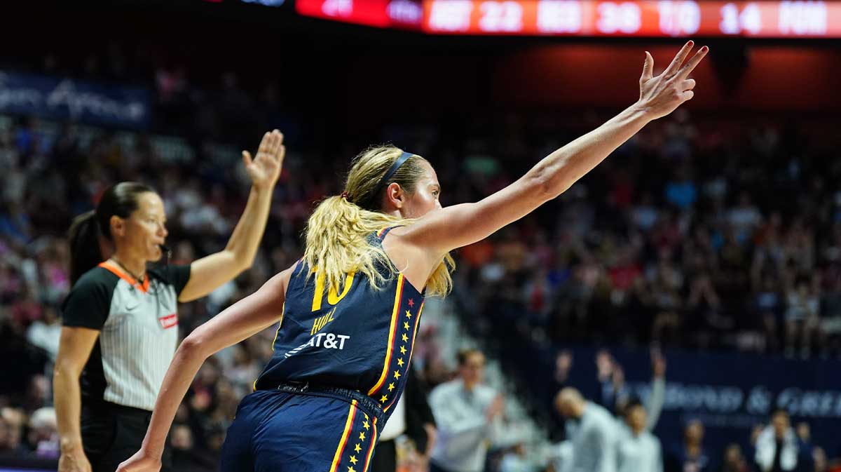Fever’s Lexie Hull reacts after setting new career-high vs. Lynx