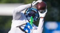 Detroit Lions cornerback Terrion Arnold (6) practices during training camp at Meijer Performance Center in Allen Park on Monday, July 28, 2025.