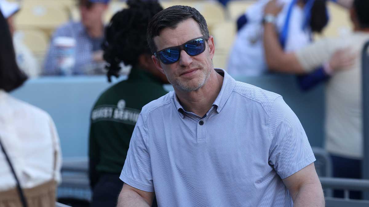 Los Angeles Dodgers president of baseball operations Andrew Friedman before a game against the Chicago Cubs at Dodger Stadium.