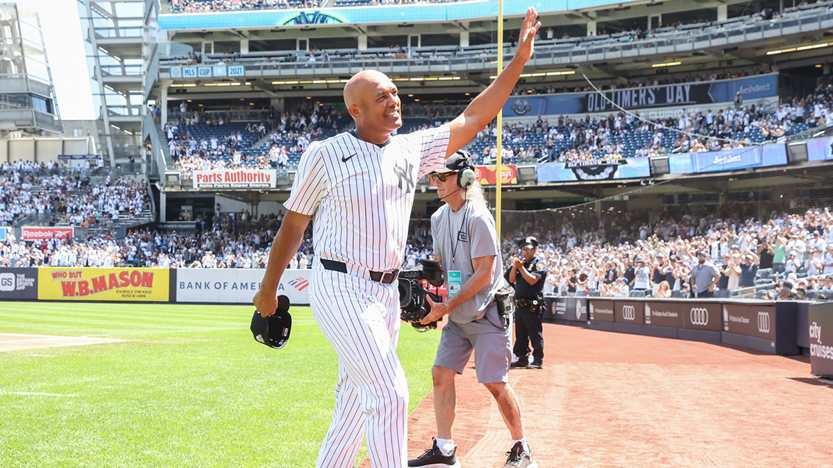 Former New York Yankees pitcher Mariano Rivera at Old Timer’s Day at Yankee Stadium.