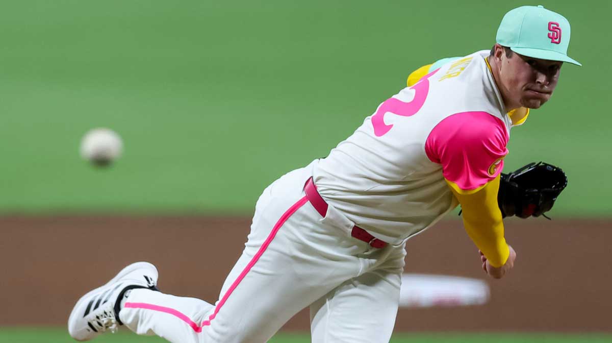 San Diego Padres pitcher Mason Miller (22) pitches during the eighth inning against the St. Louis Cardinals at Petco Park.