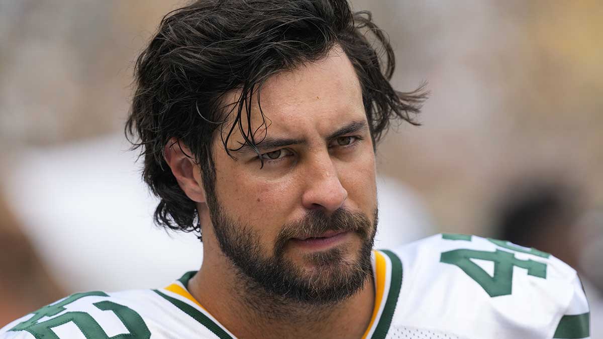 Green Bay Packers long snapper Matt Orzech (42) during the game against the Baltimore Ravens at Lambeau Field.