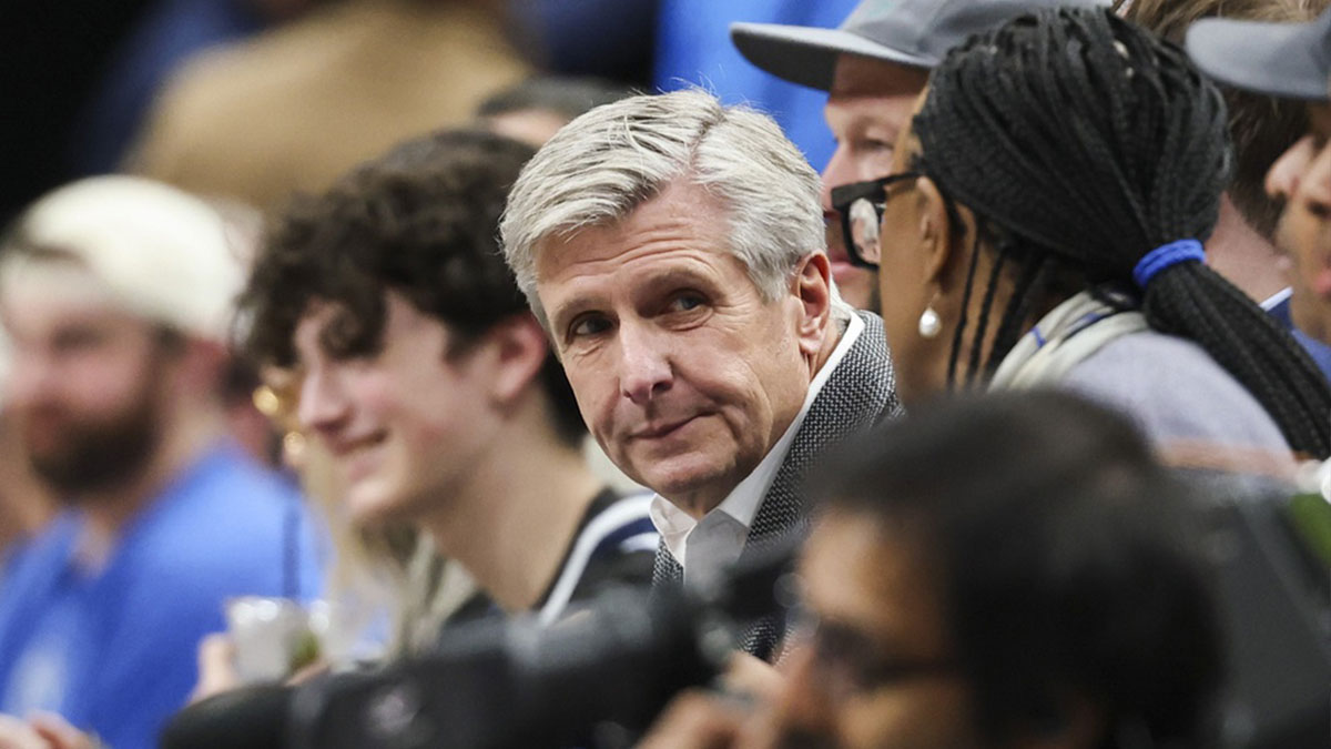 Mavericks CEO Rick Welts looks on during the second half against the LA Clippers at American Airlines Center