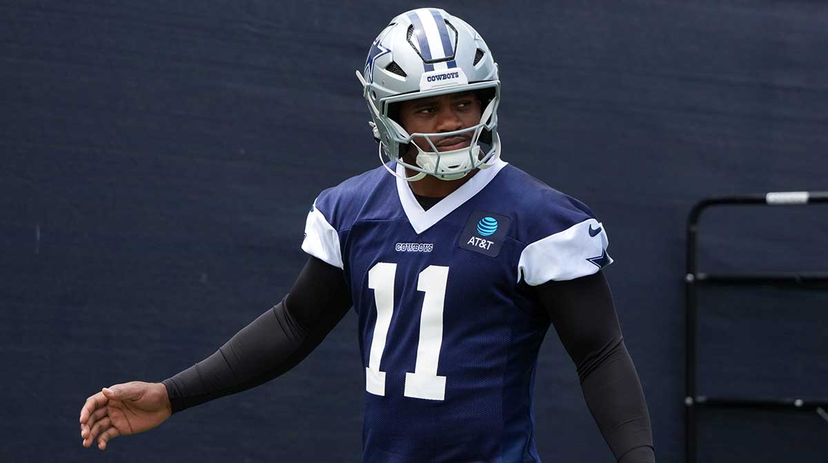 Dallas Cowboys defensive end Micah Parsons (11) during training camp at the River Ridge Fields.