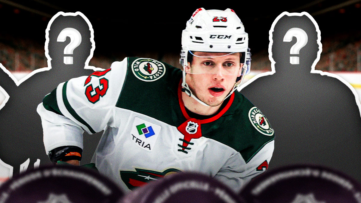 Marco Rossi in the center with two mystery players. Wild Logo in the background.