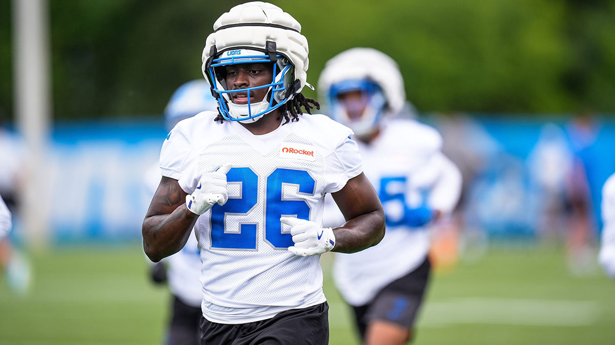 Detroit Lions cornerback Morice Norris practices during training camp at Meijer Performance Center in Allen Park on Sunday, July 20, 2025.