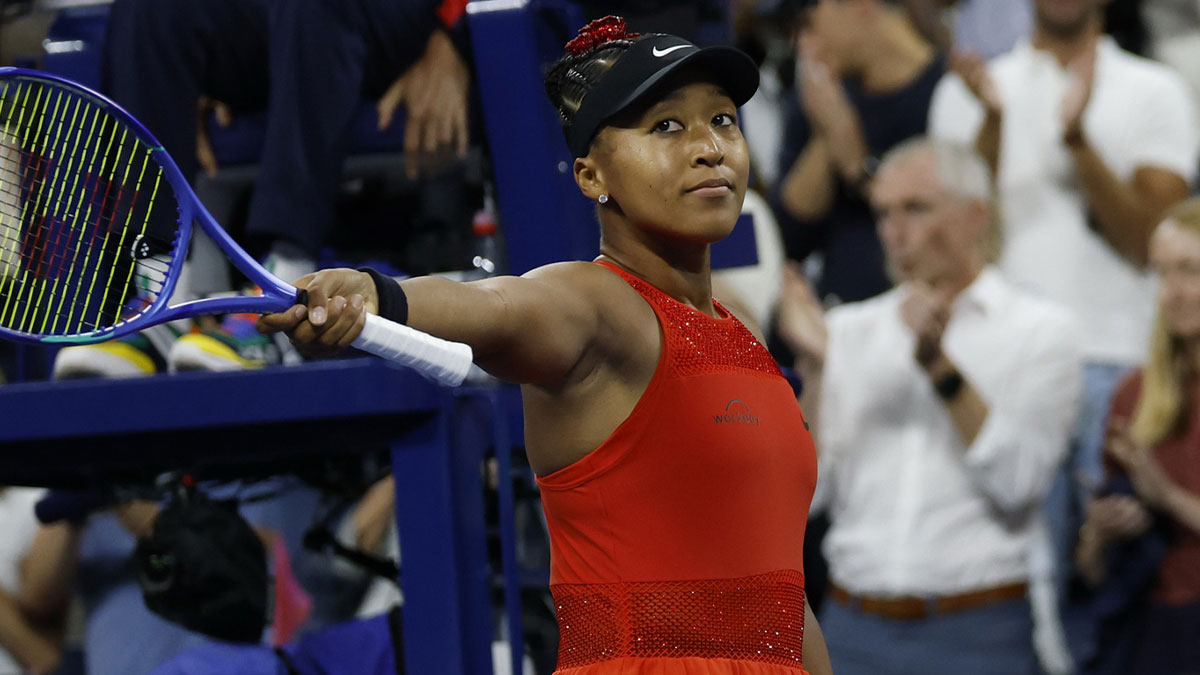 Naomi Osaka (JPN) celebrates after her match against Greet Minnen (BEL) (not pictured) on day three of the 2025 US Open tennis tournament at Billie Jean King USTA National Tennis Center.