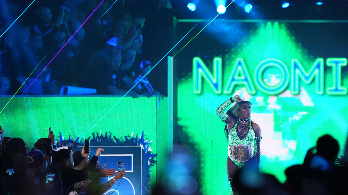 WWE star Naomi, whose pregnant with her first baby with Jimmy Uso.