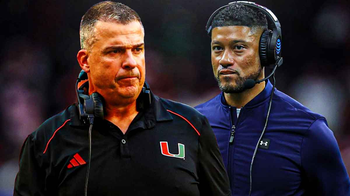 Mario Cristobal, Marcus Freeman. Miami Hurricanes vs. Notre Dame Fighting Irish.