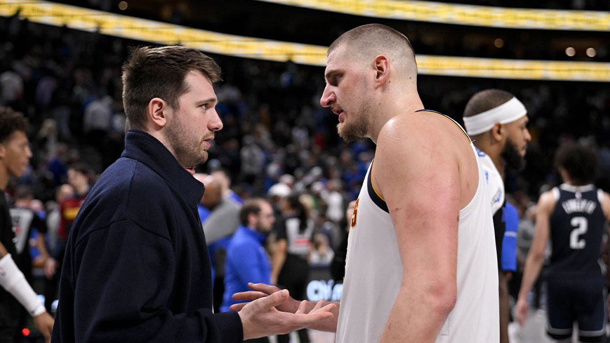 Nuggets’ Nikola Jokic gives Luka Doncic a kiss after EuroBasket game