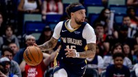 New Orleans Pelicans guard Jose Alvarado (15) brings the ball up court against against the Orlando Magic during the second half at Smoothie King Center.