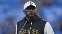 Pittsburgh Steelers head coach Mike Tomlin during the first quarter against the Carolina Panthers at Bank of America Stadium.