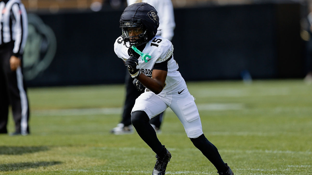 Colorado Buffaloes wide receiver Quentin Gibson (15) during the spring game at Folsom Field.