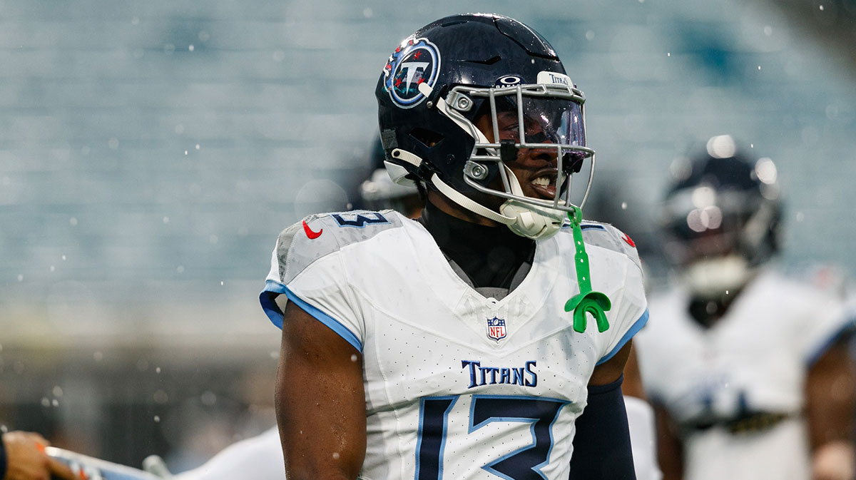Tennessee Titans cornerback Chidobe Awuzie (13) before the game against the Jacksonville Jaguars at EverBank Stadium.
