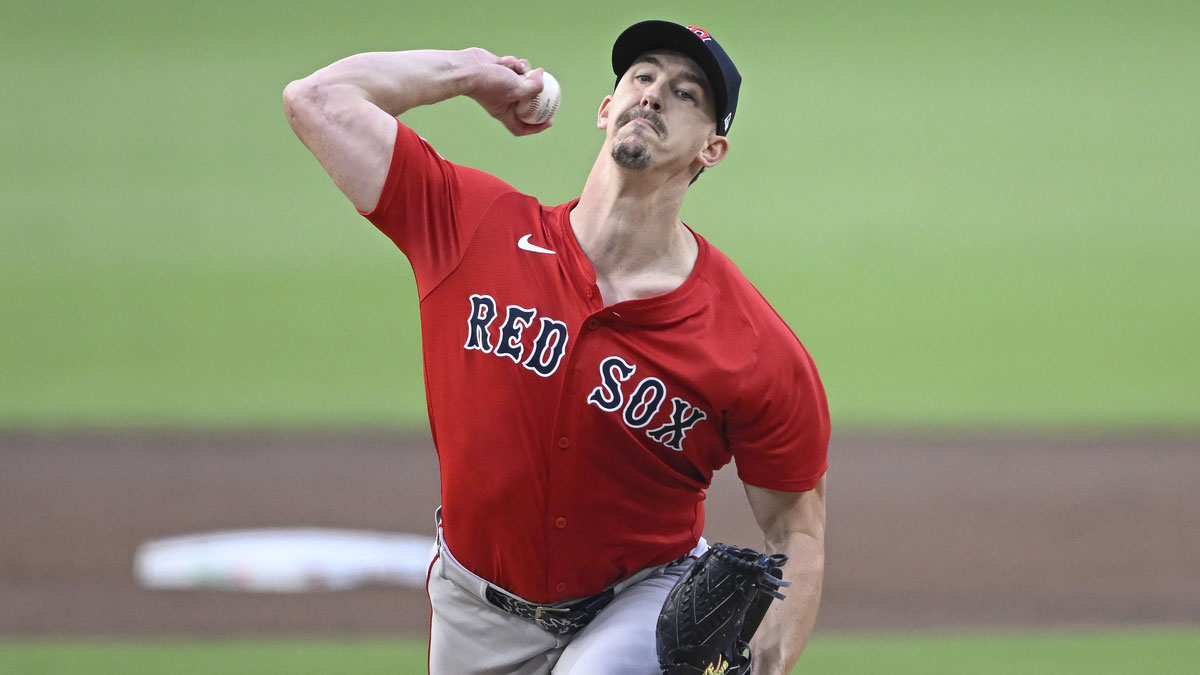 Red Sox starting pitcher Walker Buehler (0) delivers during the first inning against the San Diego Padres at Petco Park