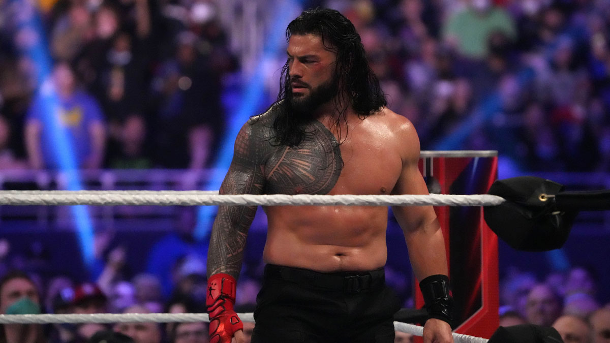 WWE star Roman Reigns, who roasted Bronson Reed and his Samoan heritage.