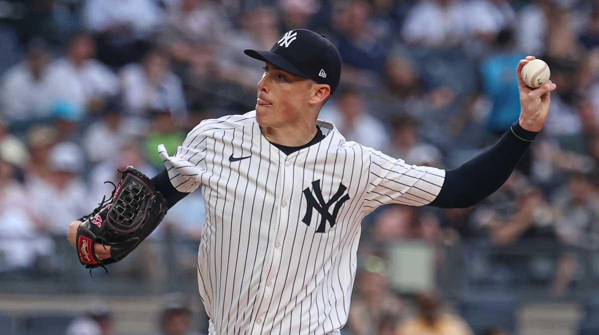 New York Yankees relief pitcher Ryan Yarbrough (33) delivers a pitch during the first inning against the Los Angeles Angels at Yankee Stadium.