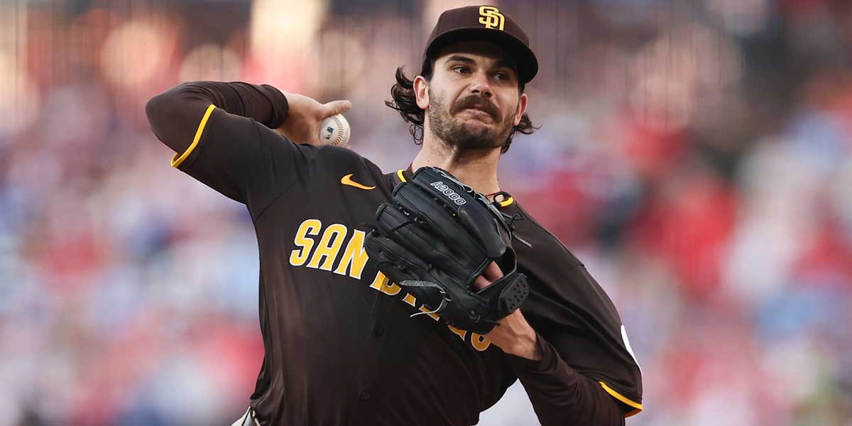 San Diego Padres pitcher Dylan Cease (84) throws a pitch during the fourth inning against the Philadelphia Phillies during the fourth inning at Citizens Bank Park.