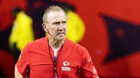 Kansas City Chiefs defensive coordinator Steve Spagnuolo against the Philadelphia Eagles in Super Bowl LIX at Ceasars Superdome.