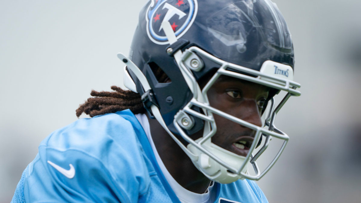 Tennessee Titans running back Tyjae Spears (2) runs drills during OTAs at Ascension Saint Thomas Sports Park in Nashville, Tenn., Wednesday, May 28, 2025.
