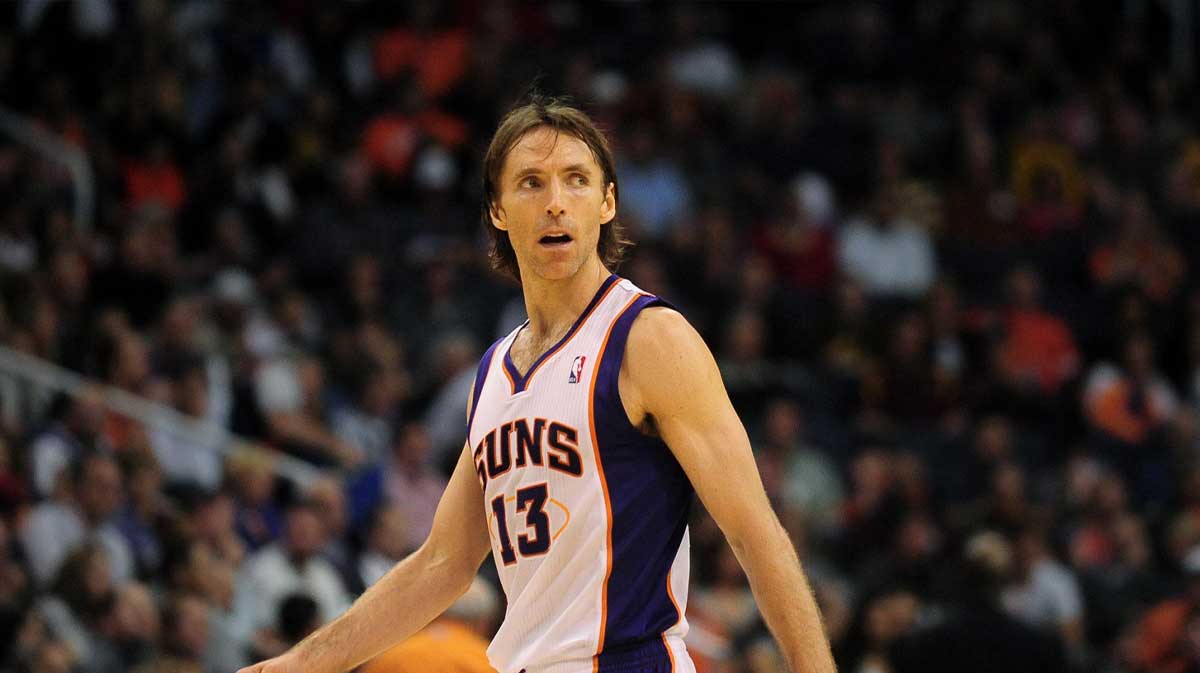 Phoenix Suns guard Steve Nash (13) reacts on the court against the Dallas Mavericks at the US Airways Center. The Mavericks defeated the Suns 112-106.