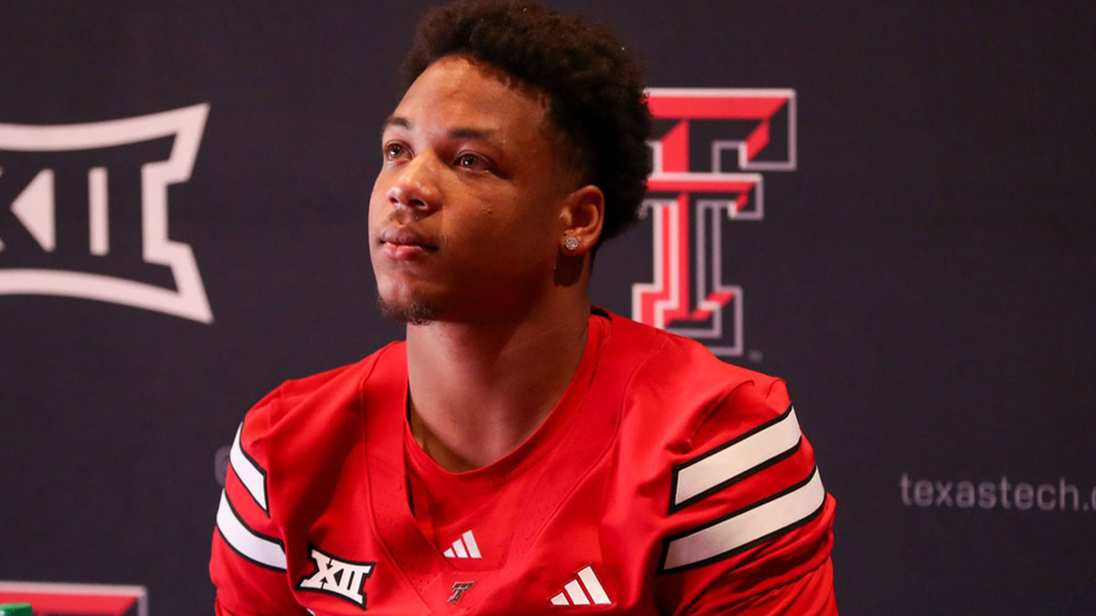 Quinten Joyner attends the Texas Tech football team's local media day, Tuesday, July 29, 2025, at Jones AT&T Stadium.