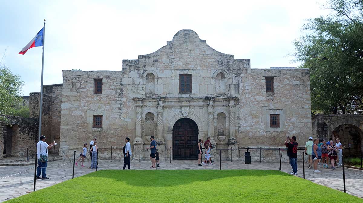 The Alamo in downtown San Antonio during the NCAA Final Four weekend.