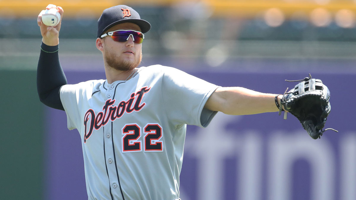Detroit Tigers center fielder Parker Meadows (22) warms up before the game against the Pittsburgh Pirates at PNC Park.