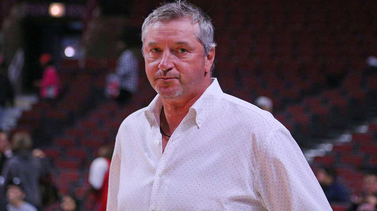 Former Chicago Bulls player Toni Kukoc looks on prior to the Bulls' game against the Orlando Magic at the United Center.