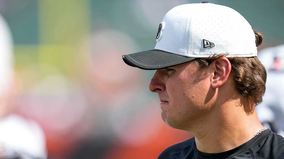 Cincinnati Bengals defensive end Trey Hendrickson (91) watches from the sideline in the fourth quarter of the NFL Preseason Week 3 game between the Cincinnati Bengals and the Indianapolis Colts at Paycor Stadium in Cincinnati on Saturday, Aug. 23, 2025. The Colts won 41-14.