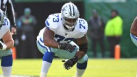 Dallas Cowboys offensive tackle Tyler Smith (73) against the Philadelphia Eagles at Lincoln Financial Field.