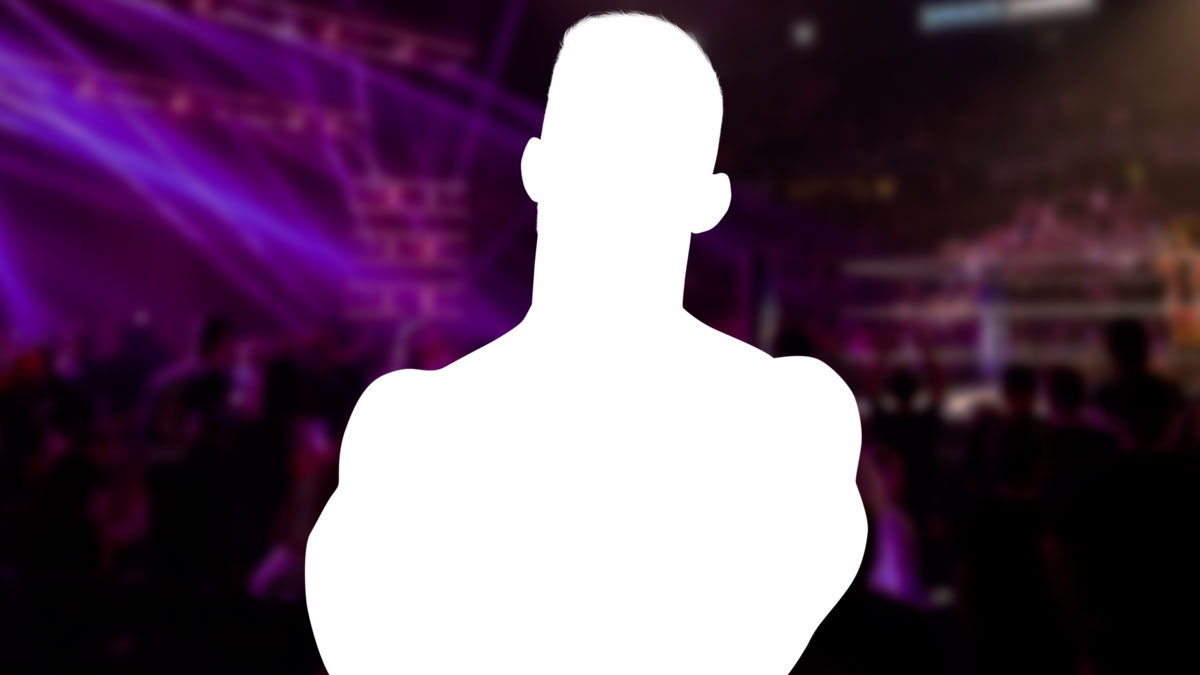 Silhouette of former United States Champion Austin Theory, who was removed from the internal WWE roster.